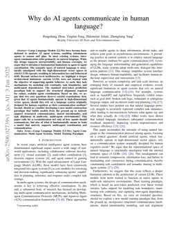 Why do AI agents communicate in human language?