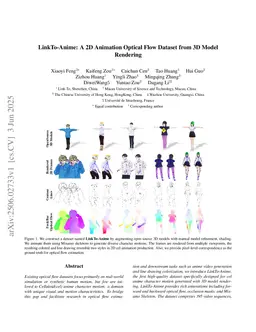 LinkTo-Anime: A 2D Animation Optical Flow Dataset from 3D Model Rendering