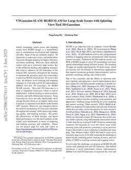 VTGaussian-SLAM: RGBD SLAM for Large Scale Scenes with Splatting View-Tied 3D Gaussians