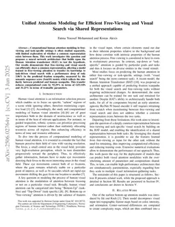 Unified Attention Modeling for Efficient Free-Viewing and Visual Search via Shared Representations