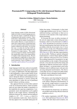 ProcrustesGPT: Compressing LLMs with Structured Matrices and Orthogonal Transformations