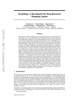 DeepShop: A Benchmark for Deep Research Shopping Agents