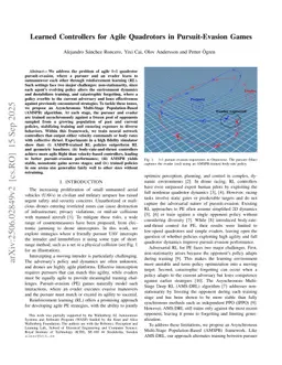 Learned Controllers for Agile Quadrotors in Pursuit-Evasion Games