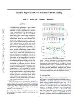 Random Registers for Cross-Domain Few-Shot Learning