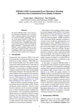 IMPARA-GED: Grammatical Error Detection is Boosting Reference-free Grammatical Error Quality Estimator