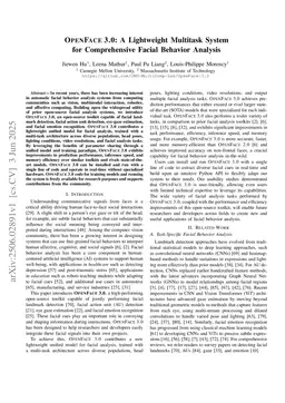 OpenFace 3.0: A Lightweight Multitask System for Comprehensive Facial Behavior Analysis