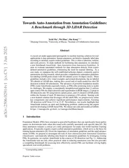Towards Auto-Annotation from Annotation Guidelines: A Benchmark through 3D LiDAR Detection