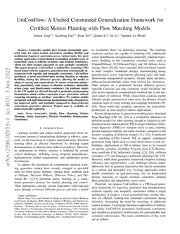 UniConFlow: A Unified Constrained Flow-Matching Framework for Certified Motion Planning