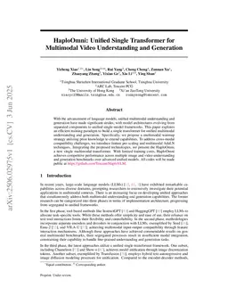 HaploOmni: Unified Single Transformer for Multimodal Video Understanding and Generation