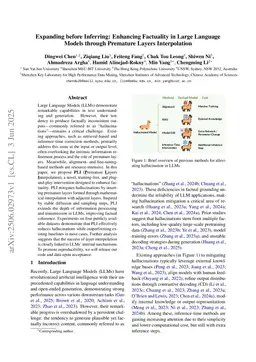 Expanding before Inferring: Enhancing Factuality in Large Language Models through Premature Layers Interpolation