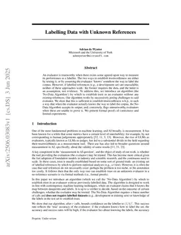 Labelling Data with Unknown References