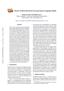 Literary Evidence Retrieval via Long-Context Language Models