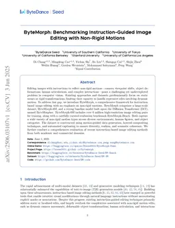 ByteMorph: Benchmarking Instruction-Guided Image Editing with Non-Rigid Motions