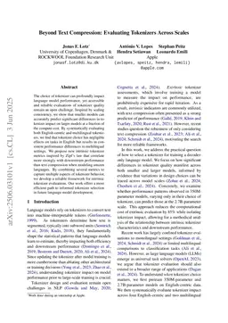 Beyond Text Compression: Evaluating Tokenizers Across Scales