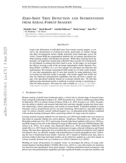 Zero-Shot Tree Detection and Segmentation from Aerial Forest Imagery