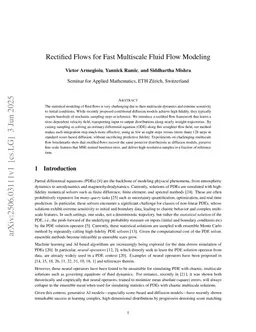 Rectified Flows for Fast Multiscale Fluid Flow Modeling