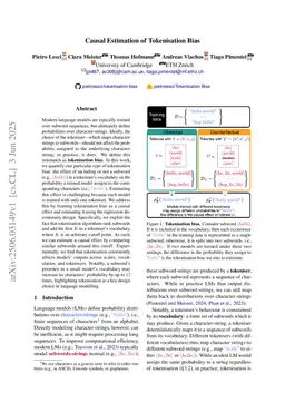 Causal Estimation of Tokenisation Bias