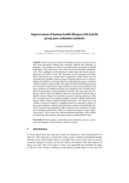 Improvement of human health lifespan with hybrid group pose estimation methods