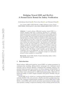 Bridging Neural ODE and ResNet: A Formal Error Bound for Safety Verification