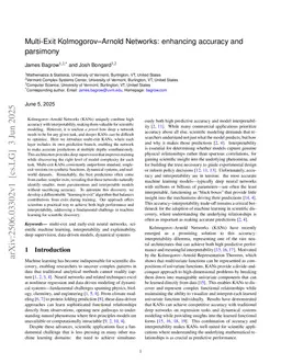 Multi-Exit Kolmogorov-Arnold Networks: enhancing accuracy and parsimony