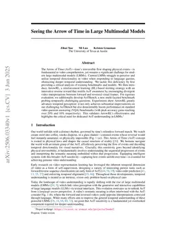 Seeing the Arrow of Time in Large Multimodal Models