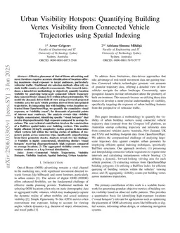 Rapid Urban Visibility Hotspots: Quantifying Building Vertex Visibility from Connected Vehicle Trajectories using Spatial Indexing