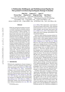 A Multimodal, Multilingual, and Multidimensional Pipeline for Fine-grained Crowdsourcing Earthquake Damage Evaluation