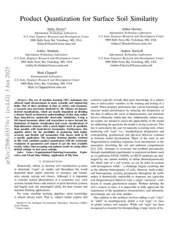Product Quantization for Surface Soil Similarity