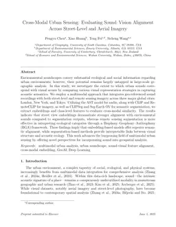 Cross-Modal Urban Sensing: Evaluating Sound-Vision Alignment Across Street-Level and Aerial Imagery