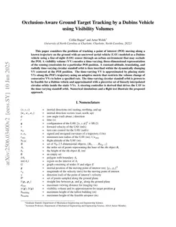 Occlusion-Aware Ground Target Tracking by a Dubins Vehicle using Visibility Volumes