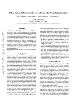 A Data-Driven Diffusion-based Approach for Audio Deepfake Explanations