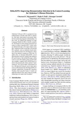 Delta-KNN: Improving Demonstration Selection in In-Context Learning for Alzheimer's Disease Detection