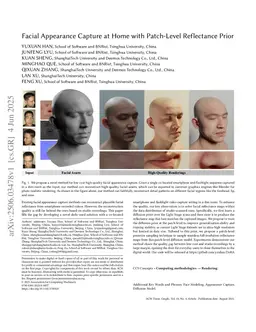 Facial Appearance Capture at Home with Patch-Level Reflectance Prior