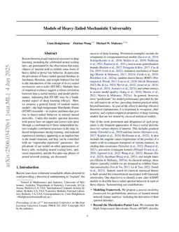 Models of Heavy-Tailed Mechanistic Universality