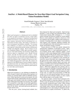 SemNav: A Model-Based Planner for Zero-Shot Object Goal Navigation Using Vision-Foundation Models