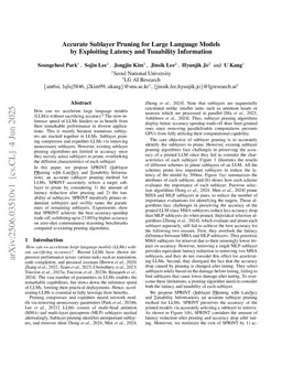 Accurate Sublayer Pruning for Large Language Models by Exploiting Latency and Tunability Information