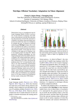 TokAlign: Efficient Vocabulary Adaptation via Token Alignment