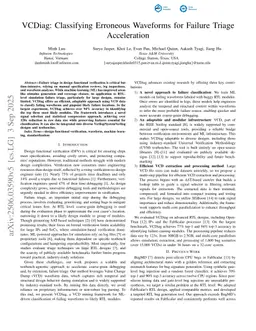 VCDiag: Classifying Erroneous Waveforms for Failure Triage Acceleration