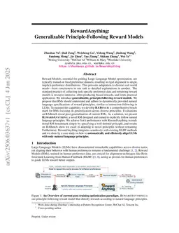 RewardAnything: Generalizable Principle-Following Reward Models