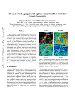 OV-COAST: Cost Aggregation with Optimal Transport for Open-Vocabulary Semantic Segmentation