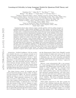 Learning-at-Criticality in Large Language Models for Quantum Field Theory and Beyond