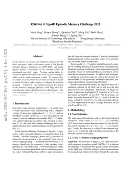 OSGNet @ Ego4D Episodic Memory Challenge 2025