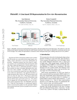 PlückeRF: A Line-based 3D Representation for Few-view Reconstruction