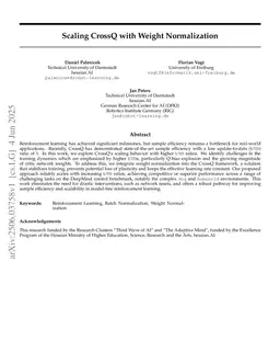 Scaling CrossQ with Weight Normalization