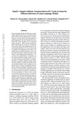 AhaKV: Adaptive Holistic Attention-Driven KV Cache Eviction for Efficient Inference of Large Language Models