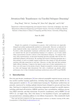 Attention-Only Transformers via Unrolled Subspace Denoising