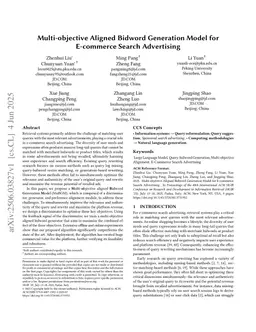 Multi-objective Aligned Bidword Generation Model for E-commerce Search Advertising