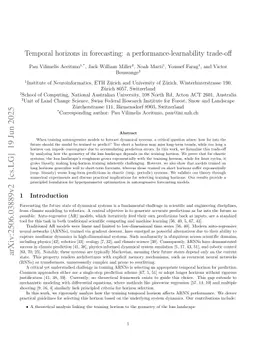 Temporal horizons in forecasting: a performance-learnability trade-off
