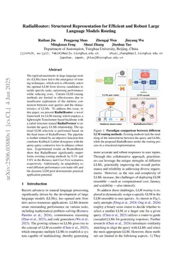 RadialRouter: Structured Representation for Efficient and Robust Large Language Models Routing