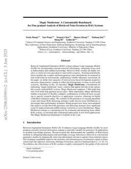 Magic Mushroom: A Customizable Benchmark for Fine-grained Analysis of Retrieval Noise Erosion in RAG Systems